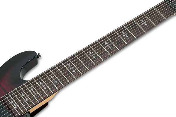 Электрогитара SCHECTER [DEMON-8  CRB] электрогитара 8-струнная, корпус: липа, гриф: клен, накладка: венге, 24 лада, цвет: Crimson Red Burst (CRB)