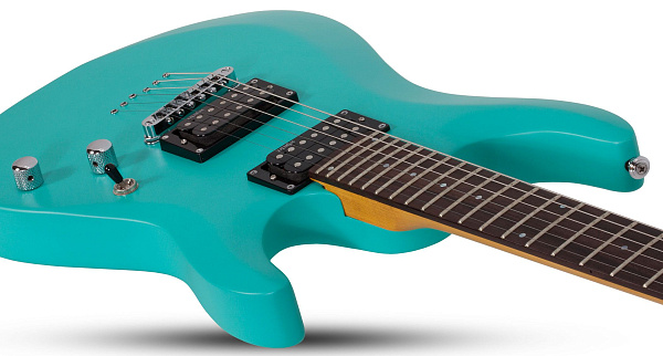 Электрогитара SCHECTER [C-6 DELUXE SAQUA] электрогитара 6-струнная, корпус: липа, гриф: клен, накладка: палисандр, 24 лада, цвет: Satin Aqua (SAQUA)