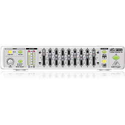 Behringer FBQ800- эквалайзер, 9-полосный графич эквалайзер с FBQ системой обнаружения обратной связи