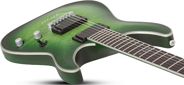 Электрогитара SCHECTER [C-1 PLATINUM SGRB] электрогитара 6-струнная, корпус: красное дерево, гриф: клен, накладка: палисандр, 24 лада, цвет: Satin Green Burst (SGRB)