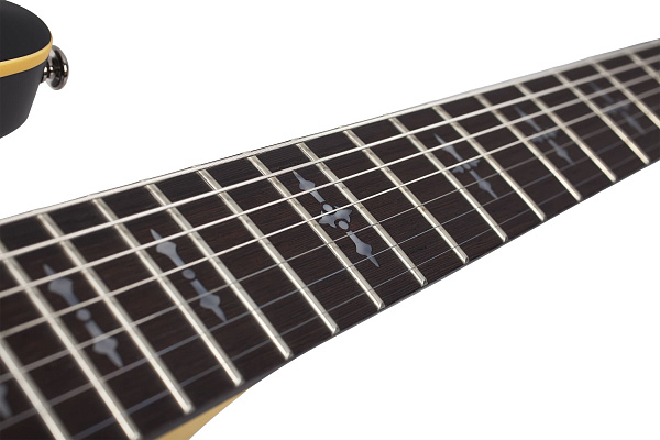 Электрогитара SCHECTER [DEMON-7  ABSN] электрогитара 7-струнная, корпус: липа, гриф: клен, накладка: венге, 24 лада, цвет: Aged Black Satin (ABSN)