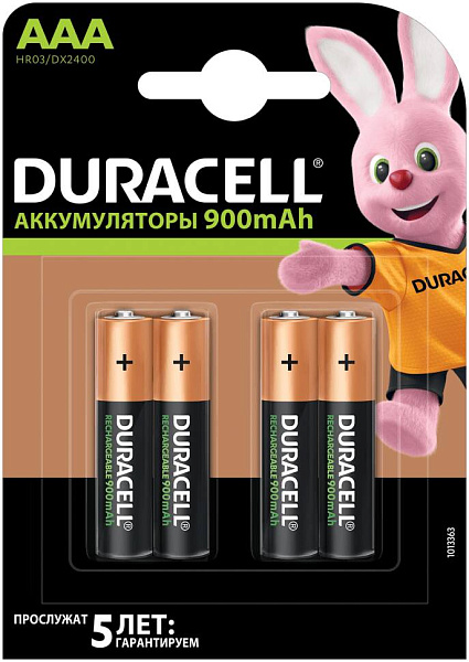 DURACELL HR03 уп 4 шт - Аккумулятор тип AAA