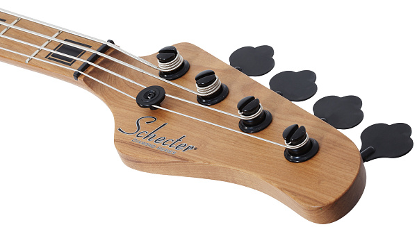 Бас-гитара SCHECTER [J-4 EXOTIC FVSB]  4-струнная, корпус: болотный ясень, топ: зебравуд, гриф: запеченный клен, 21 лад, звукосниматели: EMG Metal Works SJ, цвет: Faded Vintage Sunburst (FVSB)