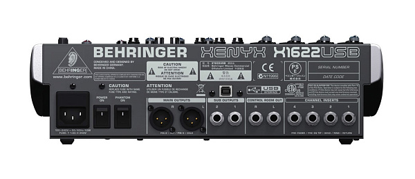 Behringer X1622USB - Микшерный пульт, 4 моно,4 стерео,2 AUX-шины, процессор эффектов,USB