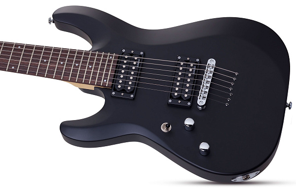 Электрогитара SCHECTER [C-7 DELUXE LH SBK] леворукая электрогитара 7-струнная , корпус: липа, гриф: клен, накладка: палисандр, 24 лада, цвет: Satin Black (SBK)