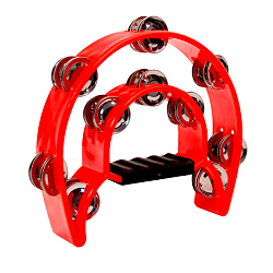 DEKKO TX9-20 RD - Тамбурин в форме двойного полумесяца, красный