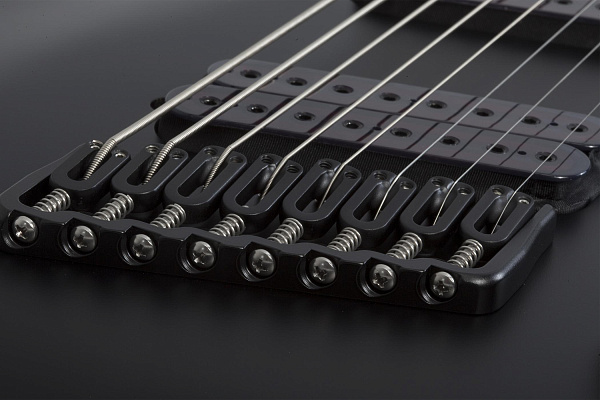 Электрогитара SCHECTER [DAMIEN-8 MS SBK] электрогитара 8-струнная, мультимензур, корпус: красное дерево, гриф: клен, накладка: палисандр, 24 лада, цвет: Satin Black (SBK)