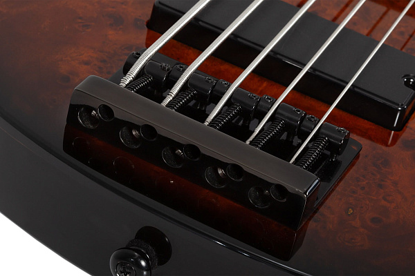 Бас-гитара SCHECTER [C-5 STANDARD TB] бас-гитара 5-струнная, корпус: красное дерево, топ из капа, гриф: печеный клен, накладка: палисандр, 24 лада, цвет Tobacco Burl (TB)