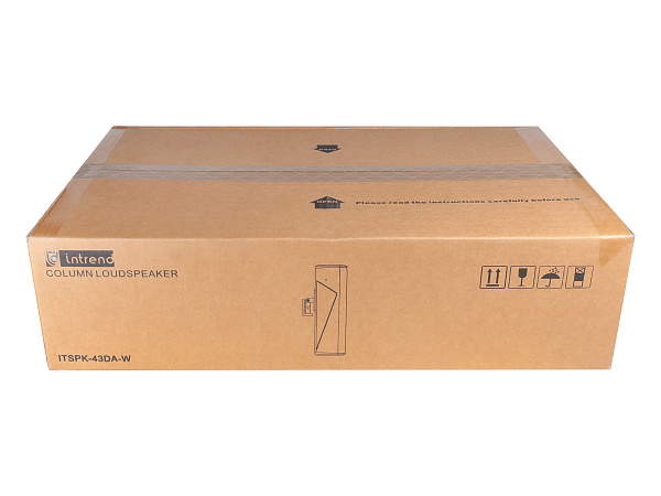 Звуковая колонна Intrend [ITSPK-43DA-W] активная 4x3", 240 Вт, вход DANTE, питание 110-220В, SPL 107dB,  80Hz~18kHz, 20°х120° (VхH), вес 5.3кг, цвет белый, крепление в комплекте, (цена за 1шт., в упаковке 2 шт.)