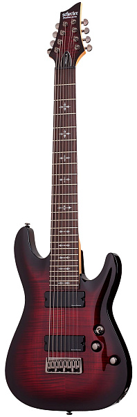 Электрогитара SCHECTER [DEMON-8  CRB] электрогитара 8-струнная, корпус: липа, гриф: клен, накладка: венге, 24 лада, цвет: Crimson Red Burst (CRB)