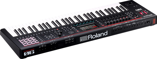 Синтезатор/рабочая станция ROLAND [FANTOM-06] с 61 клавишей (чувствительными к скорости нажатия), генератором ZEN-Core/SuperNATURAL, более 3 500 тембров. Есть сенсорный экран, 16 пэдов с RGB-подсветкой, секвенсор, арпеджиатор, аудиоинтерфейс, MIDI. Вес: