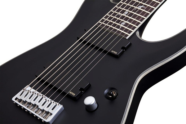 Электрогитара SCHECTER [DAMIEN PLATINUM-8 SBK] электрогитара 8-струнная, корпус: красное дерево, гриф: клен, накладка: палисандр, 24 лада, цвет: Satin Black (SBK)