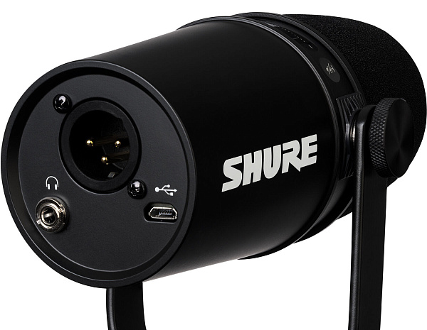 SHURE MOTIV MV7-K - Гибридный широкомембранный USB/XLR микрофон для записи/стримминга речи и вокала,