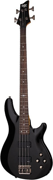 Бас-гитара SCHECTER [C-4 BASS SGR BY SCHECTER  MSBK] бас-гитара 4-струнная, с чехлом, корпус: липа, гриф: клён, накладка палисандр, 24 лада, цвет Midnight Satin Black (MSBK)