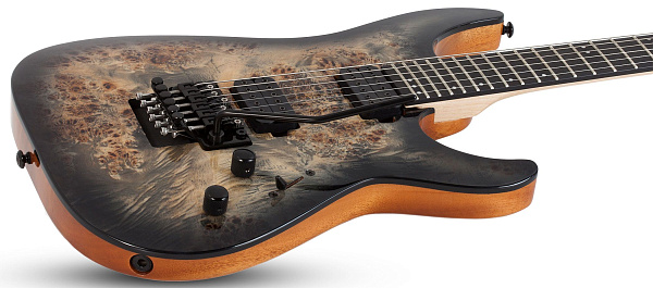 Электрогитара SCHECTER [C-6 FR PRO CB] электрогитара 6-струнная, корпус: красное дерево, топ: кап, гриф: клен 3 куска, накладка: венге, 24 лада, FloydRose, цвет: Charcoal Burst (CB)