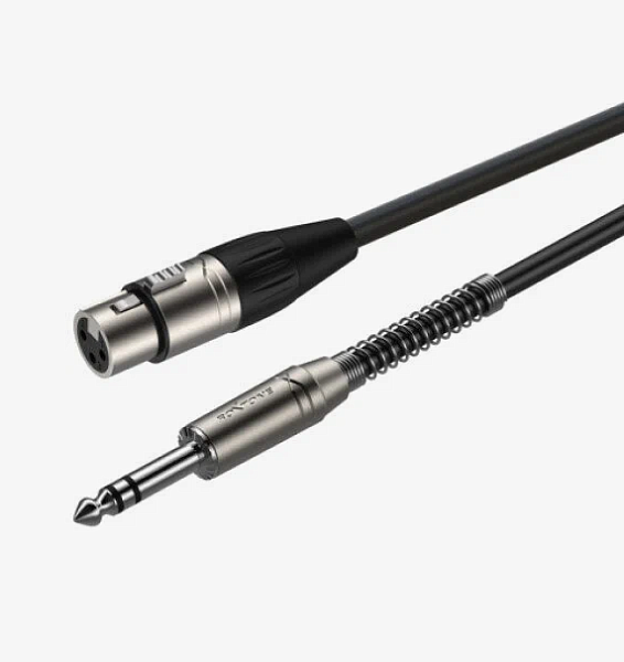ROXTONE SMXJ210/3 - Кабель микрофонный, D 6мм, XLR (3P-F/(RX3FP-NT) - 6,3mm JACK (M)/(RJ2PP-NT), 3м