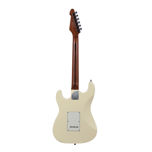 SAGA SMF1314H WH - Электрогитара Stratocaster с чехлом, цвет белый