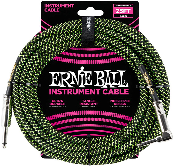 ERNIE BALL 6066, 7.62м - Инструментальный кабель