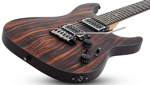 Электрогитара SCHECTER [C-1 EXOTIC TREM  EBONY] электрогитара 6-струнная, корпус: красное дерево, топ: черное дерево, гриф: запеченый клен, накладка: черное дерево, 24 лада, цвет: Ebony