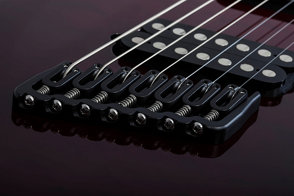Электрогитара SCHECTER [REAPER-7 ELITE MS BLOODBURST BB] электрогитара 7-струнная мультимензурная, корпус: красное дерево, топ: стеганый клен, гриф: венге, накладка: черное дерево, 24 лада, цвет: Blood Burst (BB)