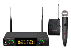 VOLTA US-2X (725.80/710.20) Микрофонная радиосистема с ручным и головным микрофонами