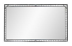 Экран прямой и обратной проекции на раме Lumien Cinema Premium, полотно на люверсах Dual Vision. Раз