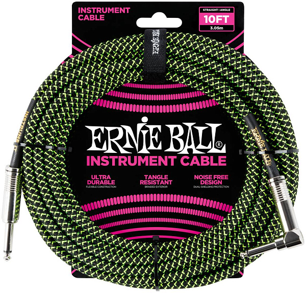 ERNIE BALL 6077, 3.05м - Инструментальный кабель
