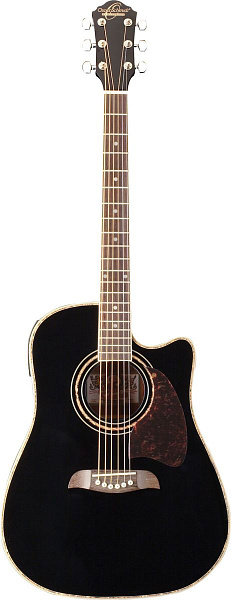 Oscar Schmidt OG2CE B Электроакустическая гитара типа Dreadnought с вырезом, цвет черный.