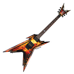 Dean RZR EXPL Электрогитара типа "стелс", Floyd rose, графика "взрыв", кейс.