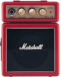 MARSHALL MS-2R MICRO AMP (RED) Усилитель гитарный транзисторный, микрокомбо, мощность 1 Вт.