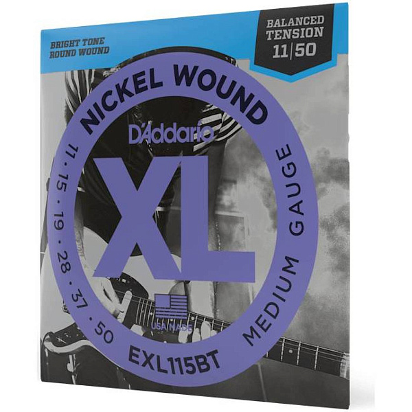 D'Addario EXL115 BT - Струны для электрогитары (11-50), Balanced Tension, серия XL 