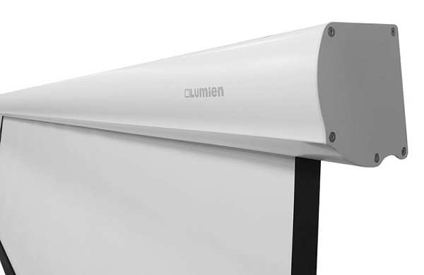 [LMBC-100108] Экран с электроприводом Lumien [Master Business Control] 230х351 см, (раб.область 214х343 см) (159") Matte White, чёрн.кайма по периметру, верх.кайма 10 см, цвет корпуса белый 16:10. В комплекте триггер., RS485 IR, RF управл.