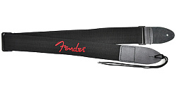 Fender black\red Logo ремень д\гитары черно-красный