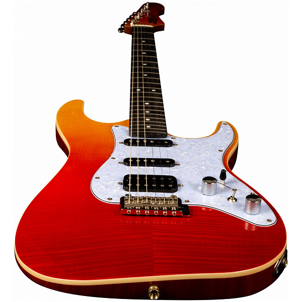 JET JS-600 TRS - Электрогитара, Stratocaster, прозрачный красный