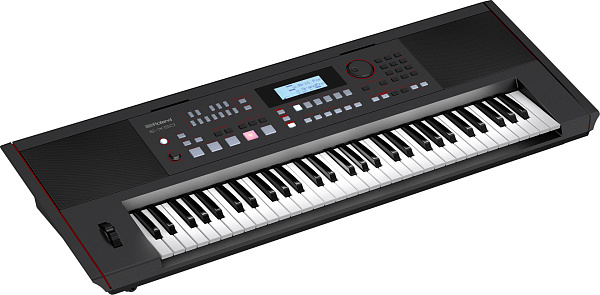 Синтезатор ROLAND [E-X50] с автоаккомпанементом, 61 клавишей (чувствительной к нажатию), 256-голосной полифонией. 689 тембров, 300 стилей аранжировки, Bluetooth 5.0, микрофонный вход, USB. Вес: 9,6 кг.