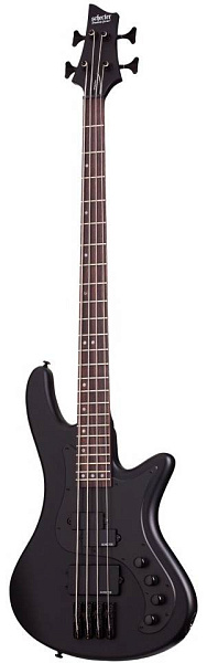 Бас-гитара SCHECTER [STILETTO STEALTH-4 SBK] бас-гитара 4-струнная, корпус: липа, гриф: клен, накладка: палисандр, 24 лада, цвет: Satin Black (SBK)