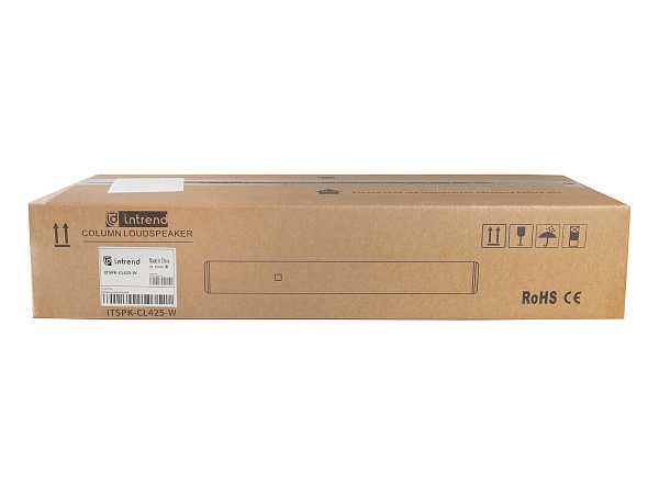 Звуковая колонна Intrend [ITSPK-CL425-W] пассивная, 4x2.5", 4 Ом (100Вт RMS), SPL 113dB,  106Hz-20kHz, 120°x20° (HхV), вес 3.4кг, цвет белый, крепление в комплекте, (цена за 1шт., в упаковке 2 шт.)