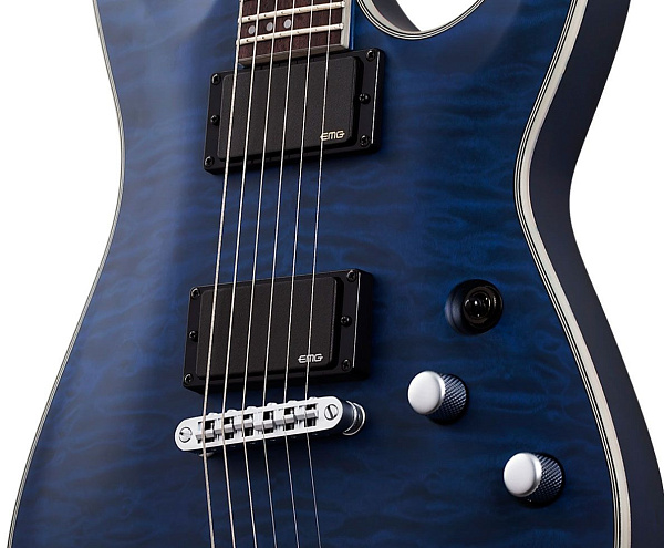 Электрогитара SCHECTER [C-1 PLATINUM STMBL] электрогитара 6-струнная, корпус: красное дерево, гриф: клен, накладка: палисандр, 24 лада, цвет: See-Thru Midnight Blue (STMBL)