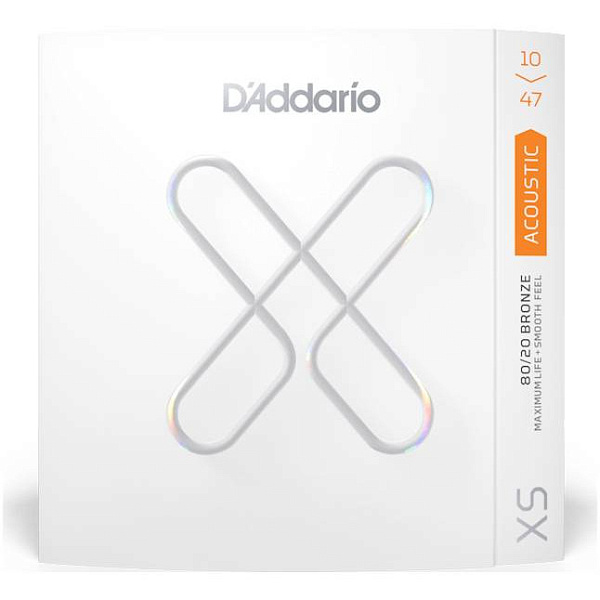 D'Addario XSABR 1047 - Струны для акустической гитары 10-47, Extra Light, серия XS