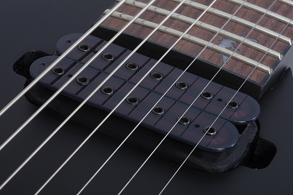 Электрогитара SCHECTER [DAMIEN-7 SBK] электрогитара 7-струнная, корпус: красное дерево, гриф: клен, накладка: палисандр, 24 лада, цвет: Satin Black (SBK)