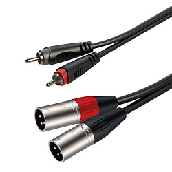 ROXTONE RACC190/3 Аудиокабель, 2xRCA + 2xXLR male 3P, 3m