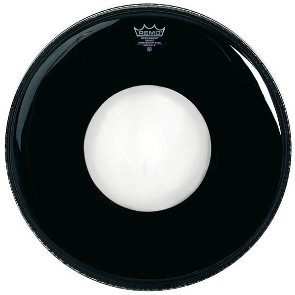 Remo ES-1022-CH "Ebony ambassador, пластик передн. для бас бар. , отверстие 10", чёрный