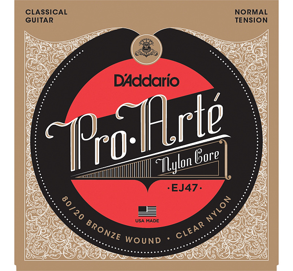 D'ADDARIO EJ47 - струны для классической гитары, Gold, Normal Tension