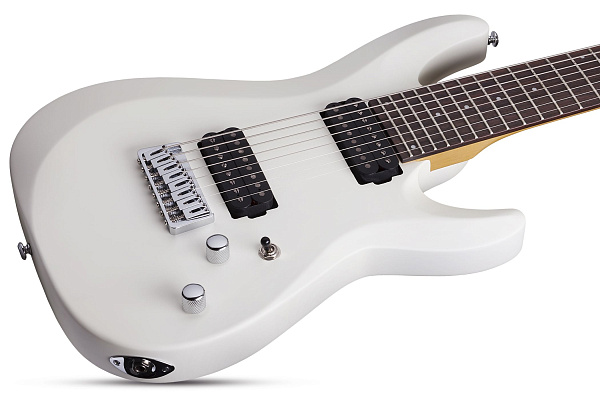 Электрогитара SCHECTER [C-8 DELUXE SWHT] электрогитара 8-струнная, корпус: липа, гриф: клен, накладка: палисандр, 24 лада, цвет: Satin White (SWHT)