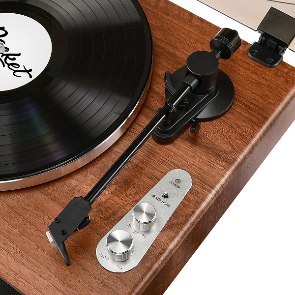 ROCKET VP-D01 - Виниловый проигрыватель, цвет коричневый