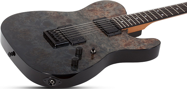 Электрогитара SCHECTER [PT STANDARD BFBB] электрогитара 6-струнная, корпус: красное дерево, топ из капа, гриф: печеный клен, накладка: палисандр, 22 лада, цвет Black Fade Burst Burl (BFBB)