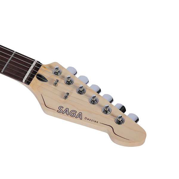 SAGA Mercury Gray - Электрогитара Stratocaster с чехлом, цвет ртутный серый