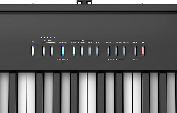 Компактное цифровое пианино ROLAND [FP-30X-BK] (88 клавиш PHA-4 Standard), полифония 256 голосов, 56 тембров, Bluetooth Audio 3.0 и MIDI 4.0, технология SuperNATURAL Piano, 2 выхода для наушников, рекордер, вес 14,8 кг. , черное.