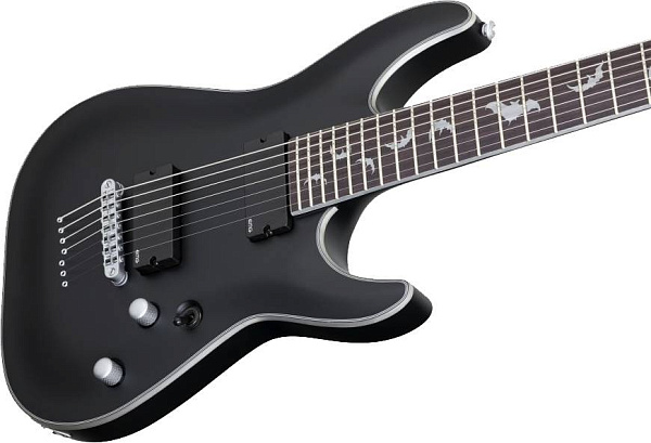 Электрогитара SCHECTER [DAMIEN PLATINUM-7 SBK] электрогитара 7-струнная, корпус: красное дерево, гриф: клен, накладка: палисандр, 24 лада, цвет: Satin Black (SBK)