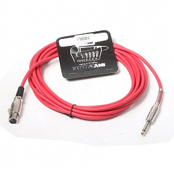 Invotone ACM1005R - Микрофонный кабель, длина 5 м, разъемы моно джек- XLR3F (красный)